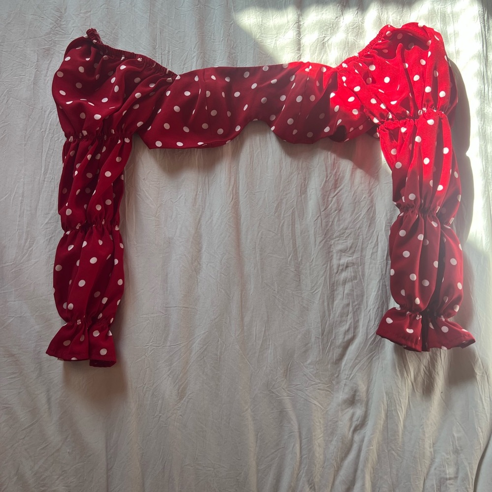 Shein Red Polkadot Crop Top